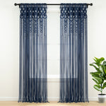 Boho Macrame Textured Cotton Window Curtain
