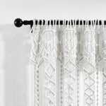 Boho Macrame Textured Cotton Window Curtain