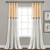 Linen Button Window Curtain Panel