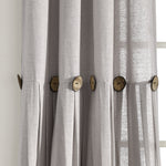 Linen Button Window Curtain Panel