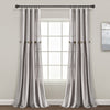 Linen Button Window Curtain Panel