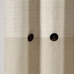 Farmhouse Button Stripe Yarn Dyed Woven Cotton Shower Curtain