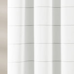 Stripe Yarn Dyed Tassel Fringe Woven Cotton Shower Curtain