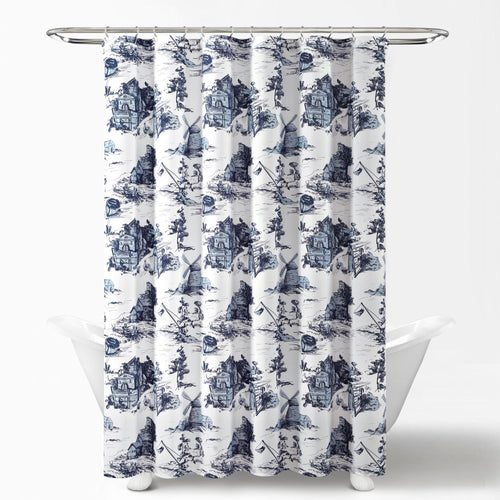 French Country Toile Shower Curtain