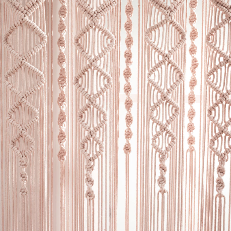 Boho Macrame Textured Cotton Window Curtain