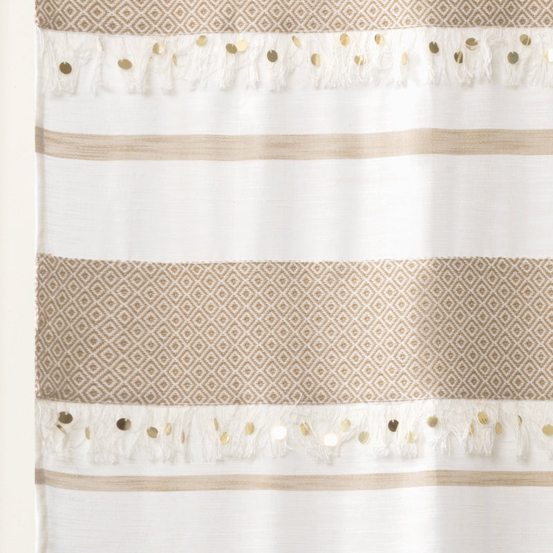 Malaika Stripe Cotton Shower Curtain