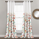 Clarissa Floral Room Darkening Window Curtain Panel Set