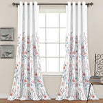 Clarissa Floral Room Darkening Window Curtain Panel Set
