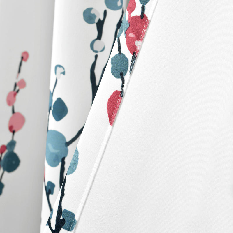 Mirabelle Watercolor Floral Room Darkening Window Curtain Panel Set
