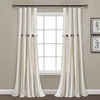 Linen Button Window Curtain Panel