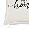 Let's Stay Home Script Decorative Pillow Cover