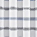 Stripe Woven Textured Yarn Dyed Recycled Cotton Shower Curtain