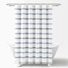 Stripe Woven Textured Yarn Dyed Recycled Cotton Shower Curtain