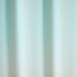 Ombre Embroidery Tassel Cotton Shower Curtain