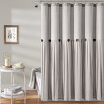 Linen Button Shower Curtain