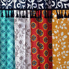 Boho Patch Window Curtain Panel Set