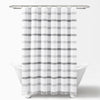 Stripe Woven Textured Yarn Dyed Recycled Cotton Shower Curtain
