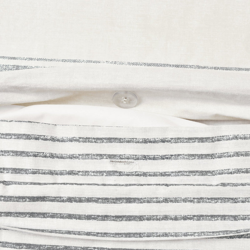 Farmhouse Stripe 100% Cotton Duvet Cover Set