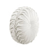 Round Pleated Soft Velvet Decorative Pillow