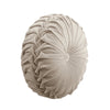 Round Pleated Soft Velvet Decorative Pillow