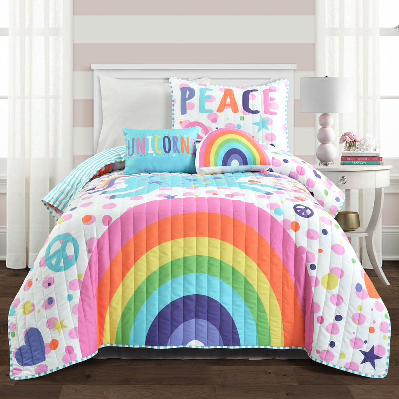 Unicorn Rainbow Quilt Set