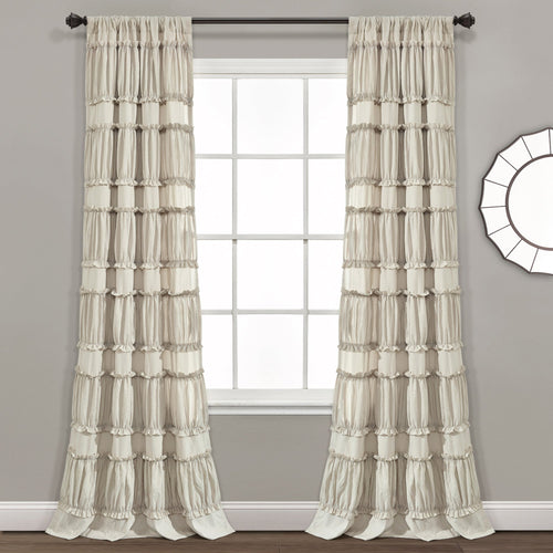 Nova Ruffle Window Curtain Panel Set
