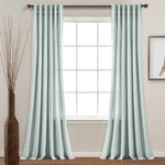 Linen Button Pinched Pleat Window Curtain Panel