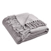 Waffle Cotton Knit Tassel Fringe Throw