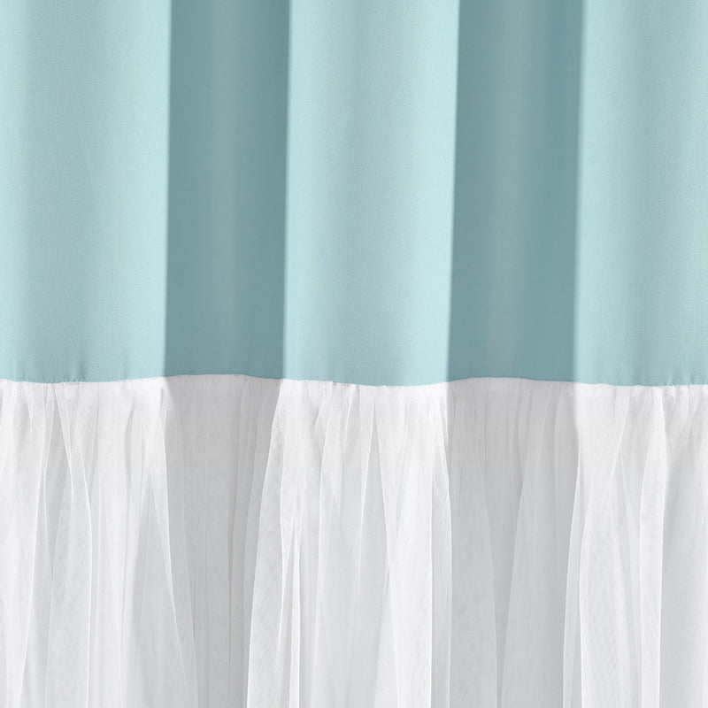 Tulle Skirt Colorblock Shower Curtain