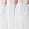Tulle Skirt Colorblock Window Curtain Panel Set
