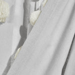 Boho Pom Pom Tassel Faux Linen Window Curtain Panel