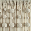 Boho Pom Pom Tassel Faux Linen Window Curtain Panel