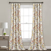 Ivana Floral Light Filtering Window Curtain Panel Set