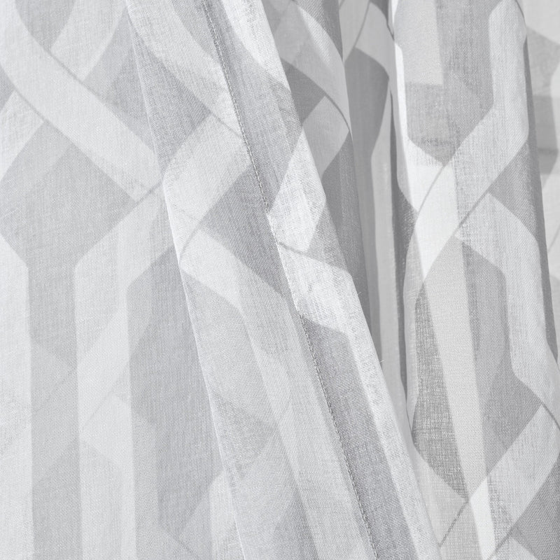 Edward Trellis Sheer Window Curtain Panel Set
