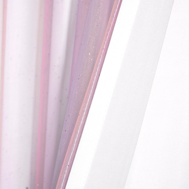 Rainbow Sheer With Lining Window Curtain Panel