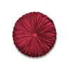 Round Pleated Soft Velvet Decorative Pillow