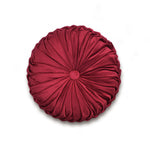 Round Pleated Soft Velvet Decorative Pillow