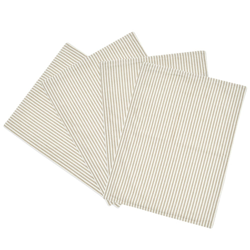 Farmhouse Ticking Stripe Yarn Dyed Placemat 4-Pack Set