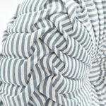 Farmhouse Ticking Stripe Yarn Dyed Pleated Decorative Pillow