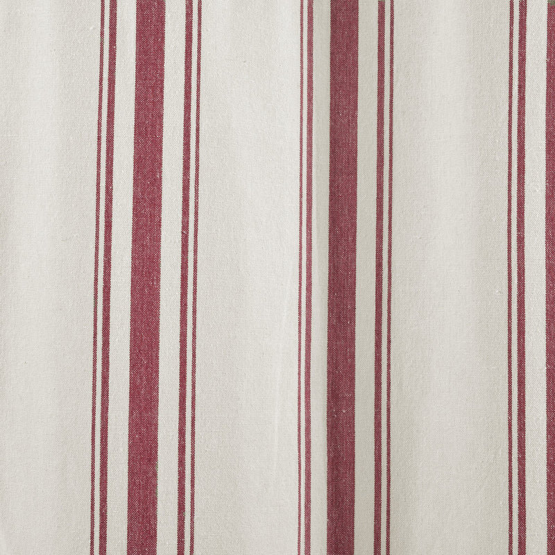 Farmhouse Stripe Yarn Dyed Recycled Cotton Window Curtain Panel Set