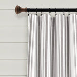 Farmhouse Stripe Yarn Dyed Recycled Cotton Window Curtain Panel Set