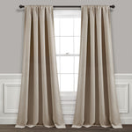 Insulated Rod Pocket Blackout Curtain Panel Set