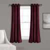 Prima Velvet Solid Grommet Light Filtering Window Curtain Panel Set