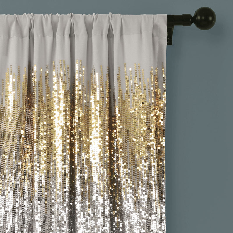 Shimmer Sequins Window Curtain Panel Set