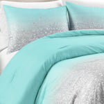 Glitter Ombre Metallic Print Comforter Set