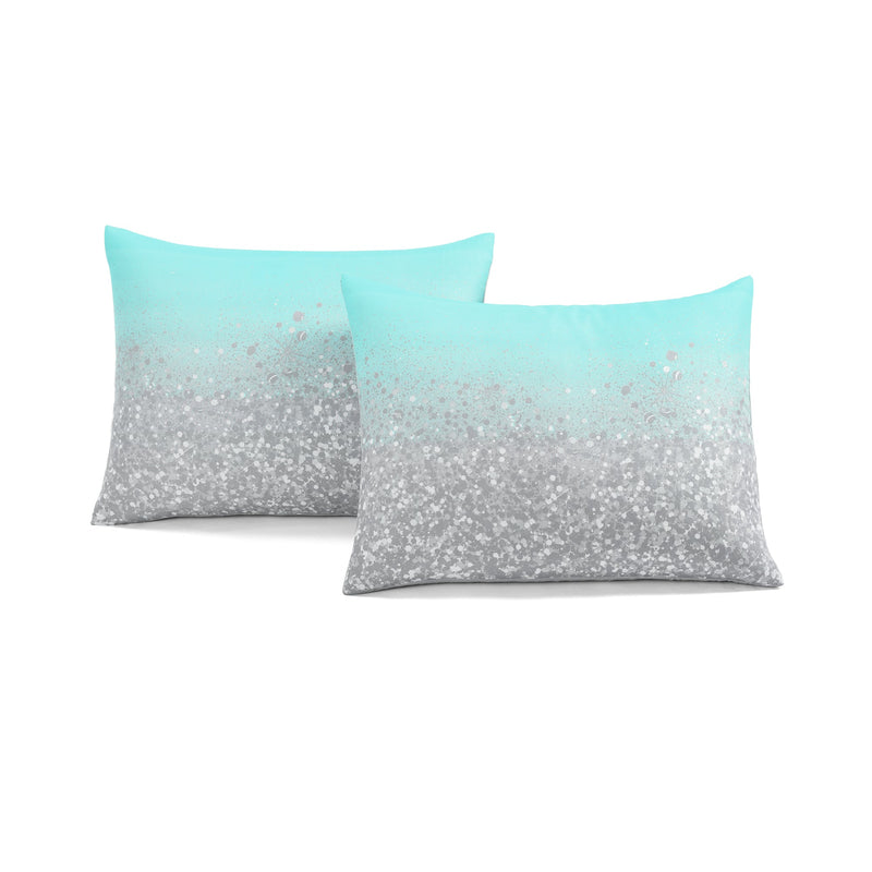 Glitter Ombre Metallic Print Comforter Set