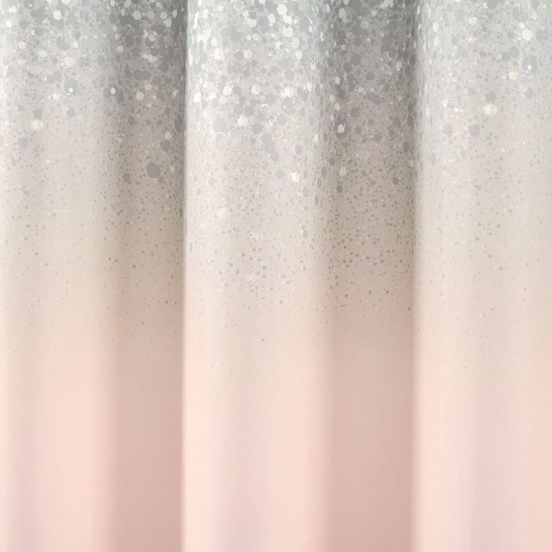Glitter Ombre Metallic Print Shower Curtain