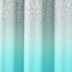 Glitter Ombre Metallic Print Shower Curtain