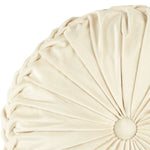 Round Pleated Soft Velvet Decorative Pillow