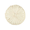 Round Pleated Soft Velvet Decorative Pillow